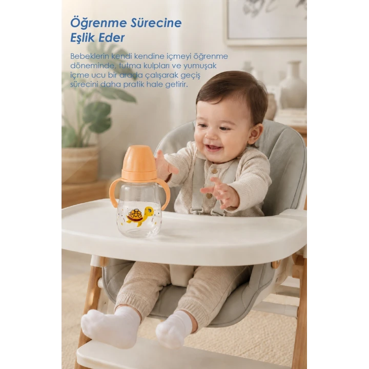 Babyjem Damlatmayan Suluk Alıştırma Bardağı 250 ml Turuncu