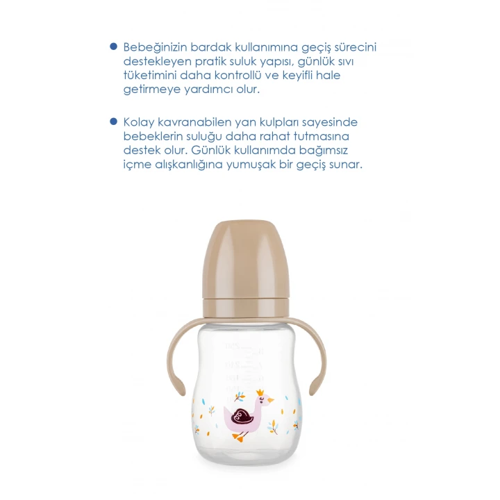 Babyjem Damlatmayan Suluk Alıştırma Bardağı 250 ml Vizon