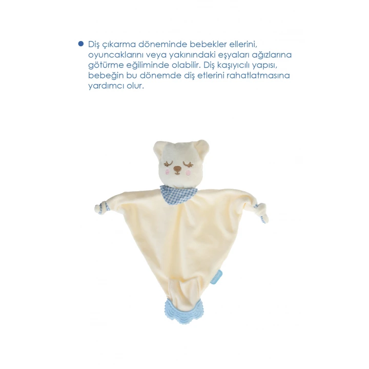 Babyjem Diş Kaşıyıcılı Sevimli Uyku Arkadaşım Mavi