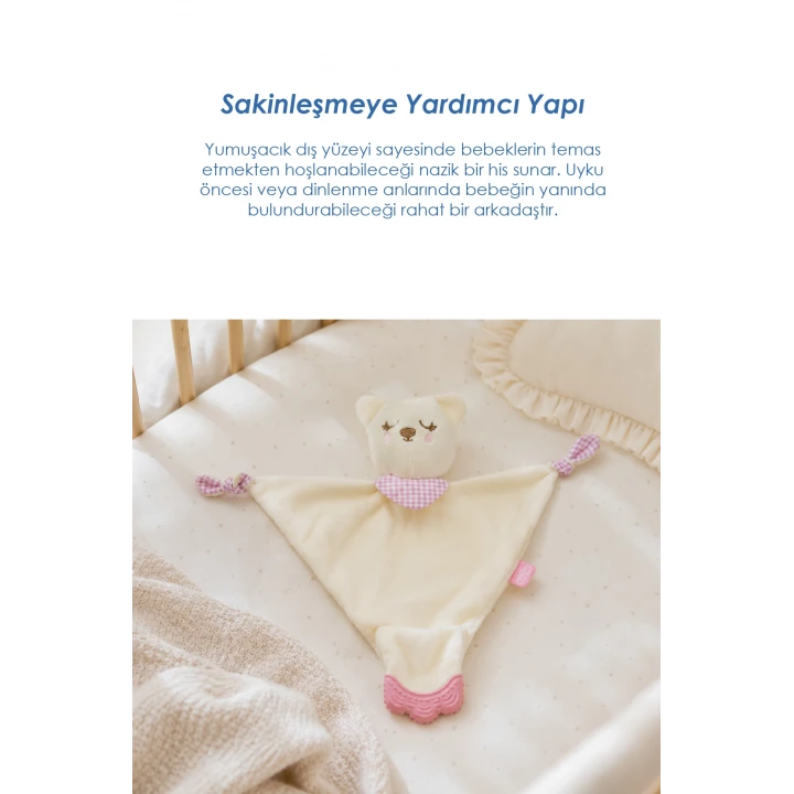 Babyjem Diş Kaşıyıcılı Sevimli Uyku Arkadaşım Pembe
