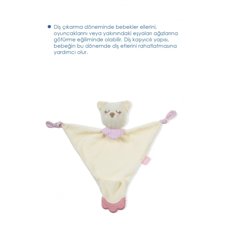 Babyjem Diş Kaşıyıcılı Sevimli Uyku Arkadaşım Pembe