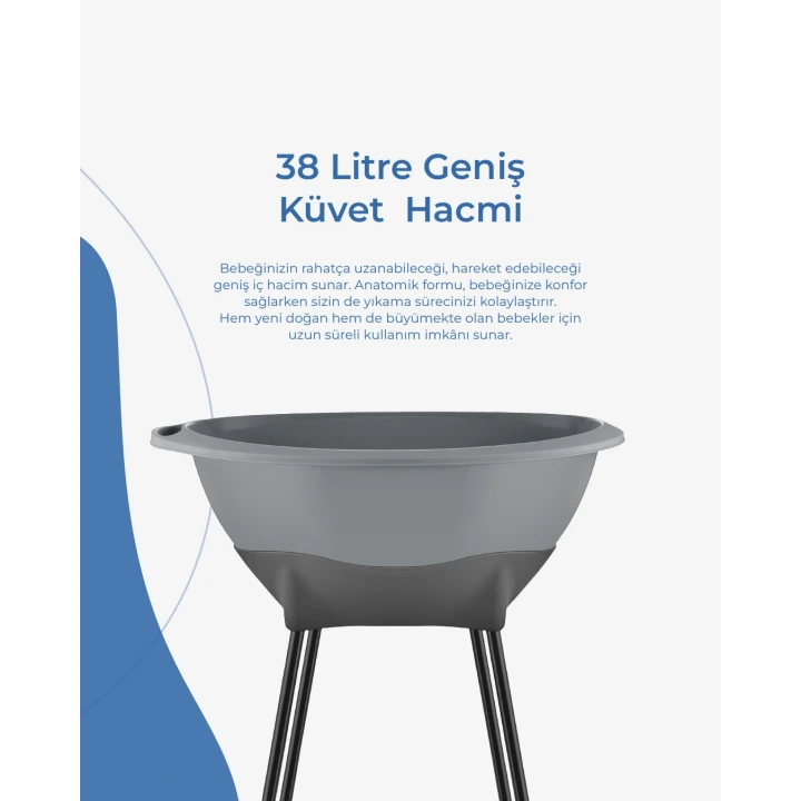 Babyjem Elegant Yenidoğan Bebek Banyo Küvet Seti Soft Yeşil