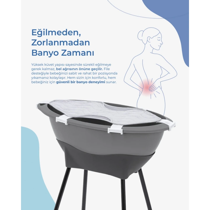 Babyjem Elegant Yenidoğan Bebek Banyo Küvet Seti Soft Yeşil