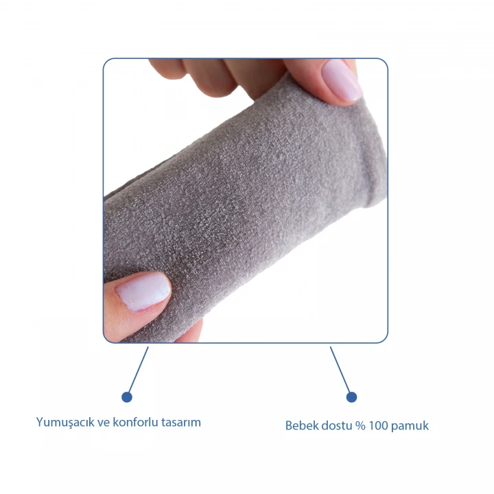 Babyjem Emniyet Kemeri Boyun Koruyucu Gri