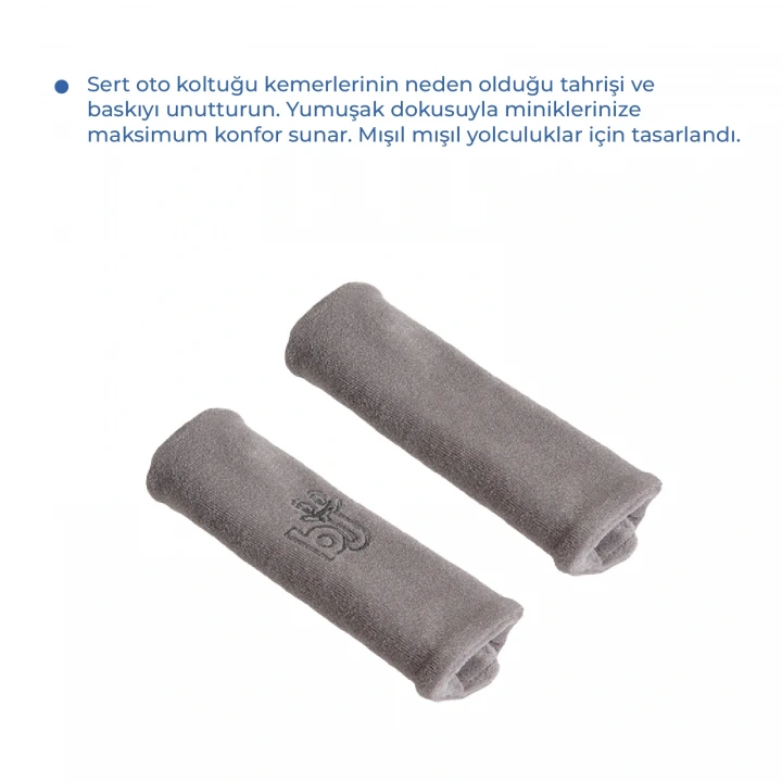 Babyjem Emniyet Kemeri Boyun Koruyucu Gri