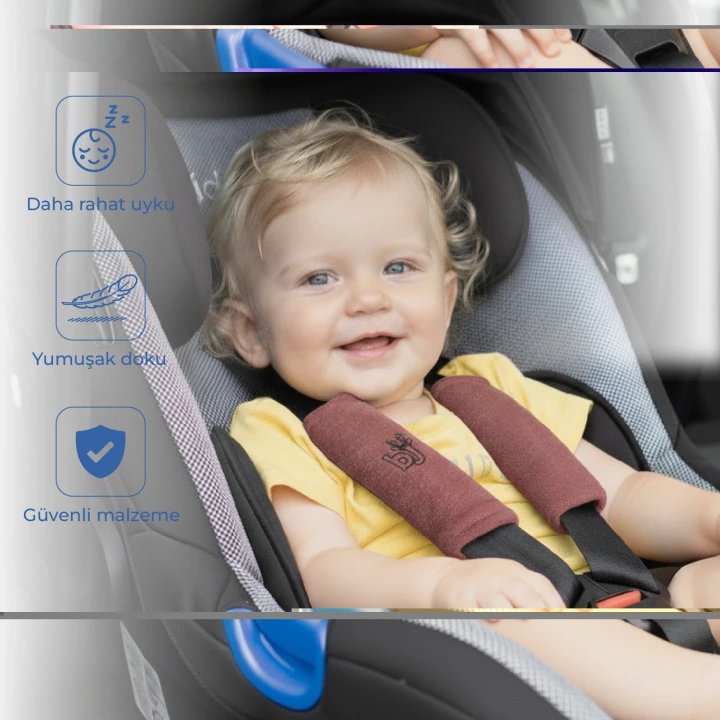 Babyjem Emniyet Kemeri Boyun Koruyucu Gül Kurusu