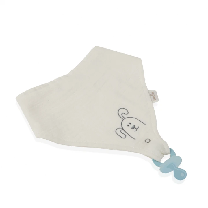 Babyjem Emzik Askılı Müslin Önlük Ekru