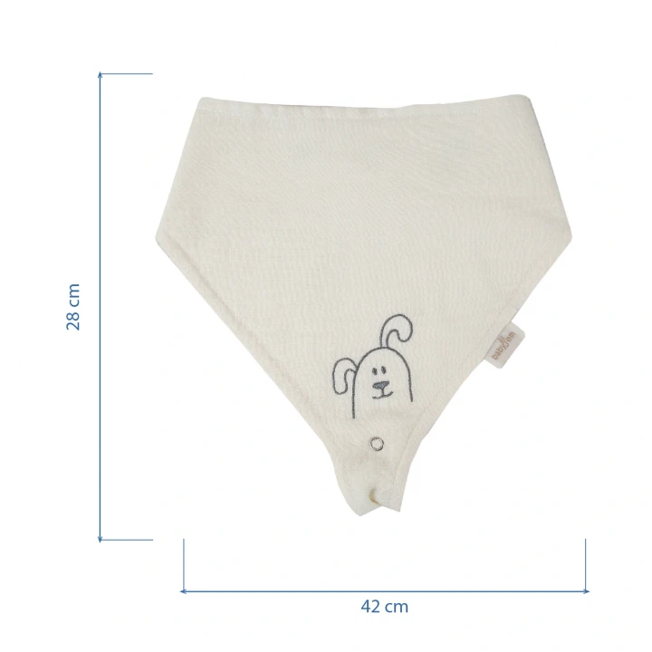 Babyjem Emzik Askılı Müslin Önlük Ekru