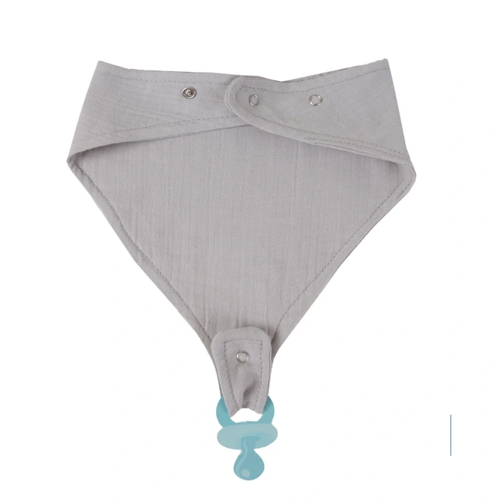 Babyjem Emzik Askılı Müslin Önlük Gri