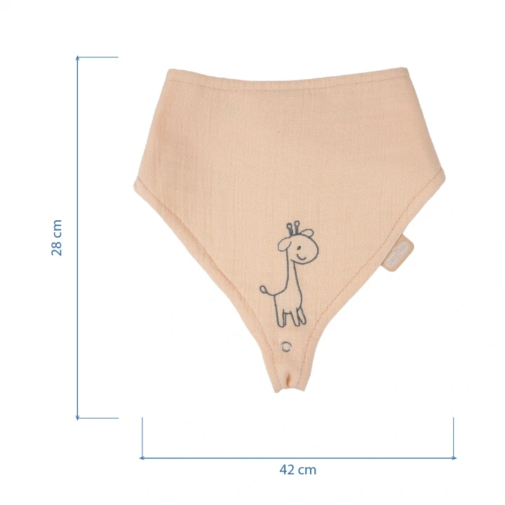 Babyjem Emzik Askılı Müslin Önlük Somon