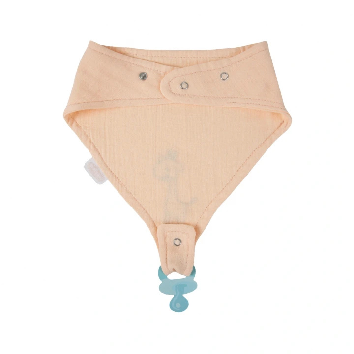 Babyjem Emzik Askılı Müslin Önlük Somon