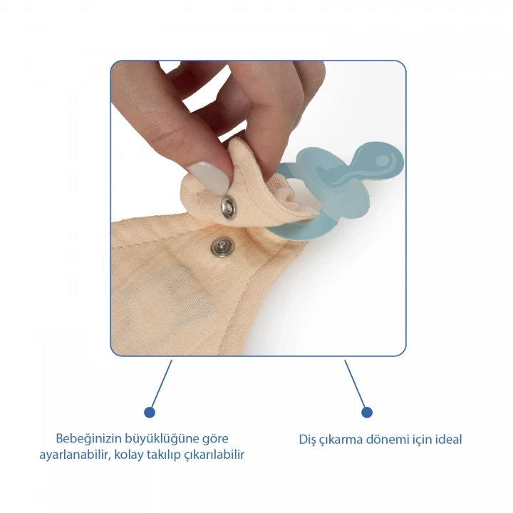 Babyjem Emzik Askılı Müslin Önlük Somon