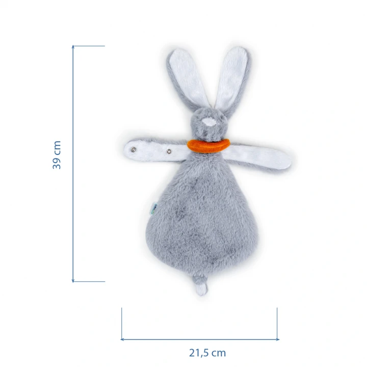 Babyjem Emzik Askılı Tavşan Uyku Arkadaşı Gri