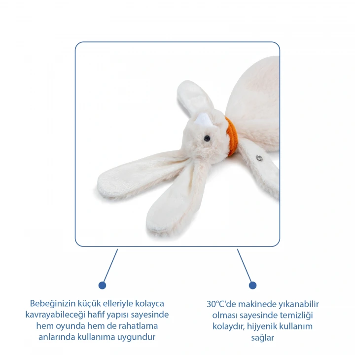 Babyjem Emzik Askılı Tavşan Uyku Arkadaşı Taş