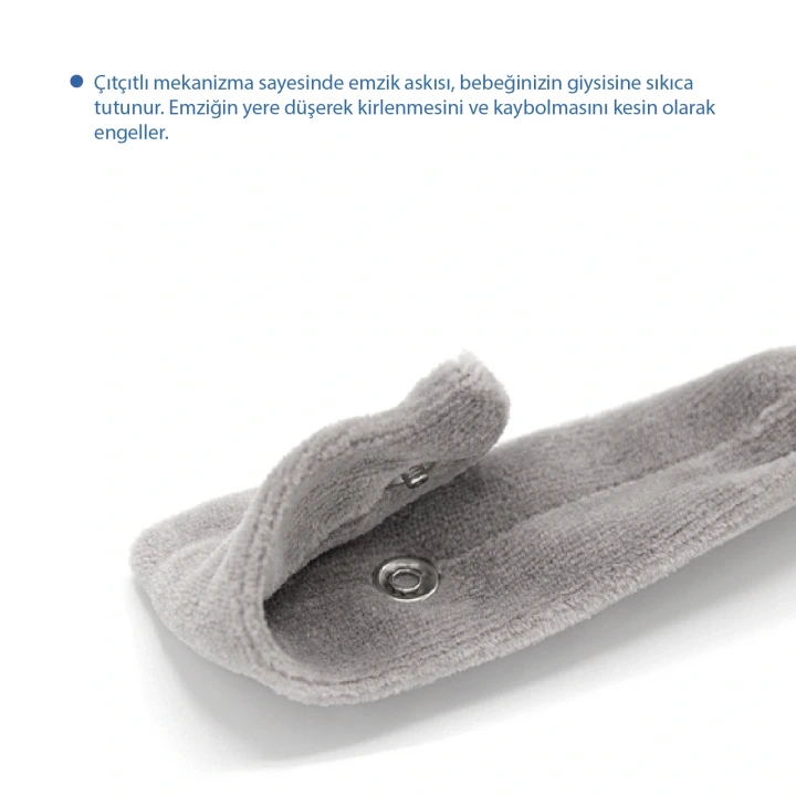 Babyjem Emzik Askısı Ay Desen Gri