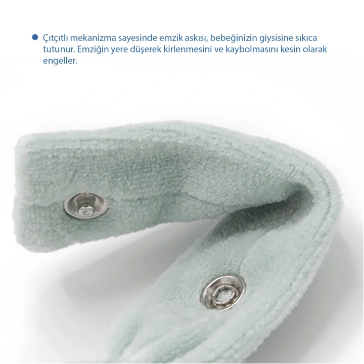 Babyjem Emzik Askısı Damla Desen Yeşil