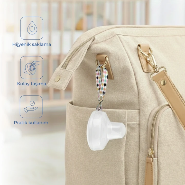 Babyjem Emzik Saklama Kabı Beyaz