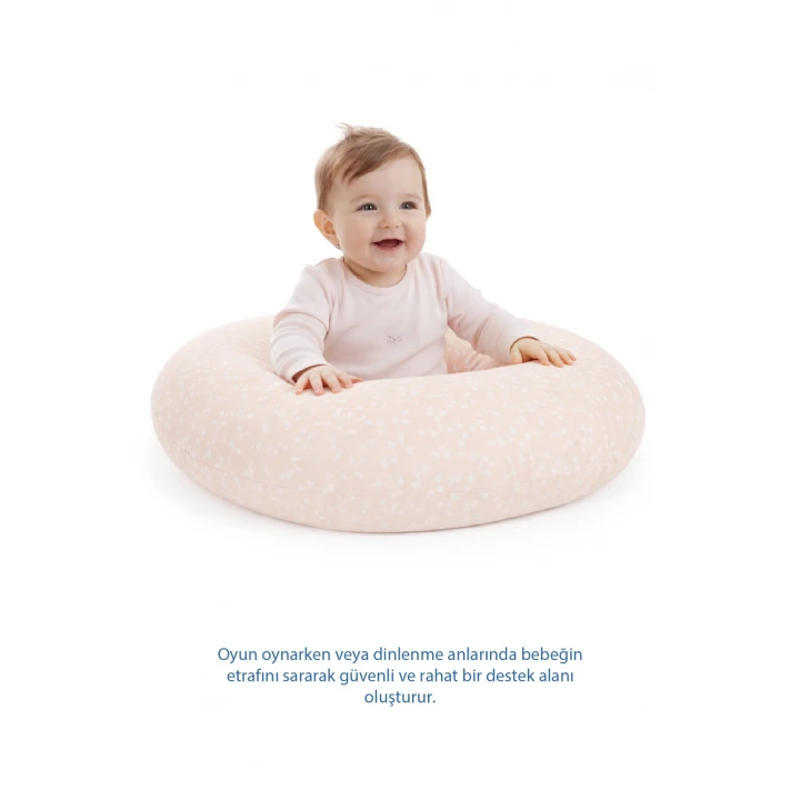 Babyjem Emzirme Ve Destek Minderi Somon Çiçek