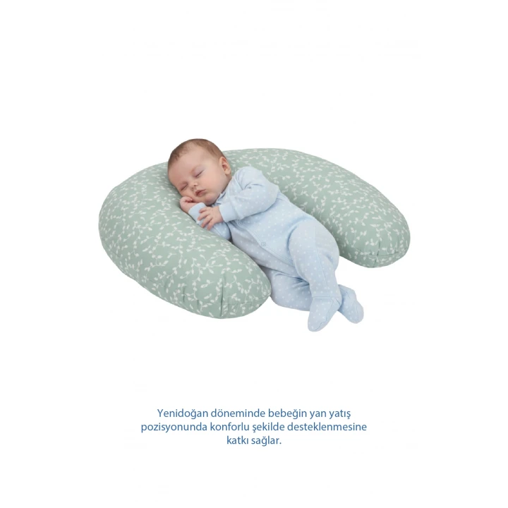 Babyjem Emzirme Ve Destek Minderi Yeşil Çiçek