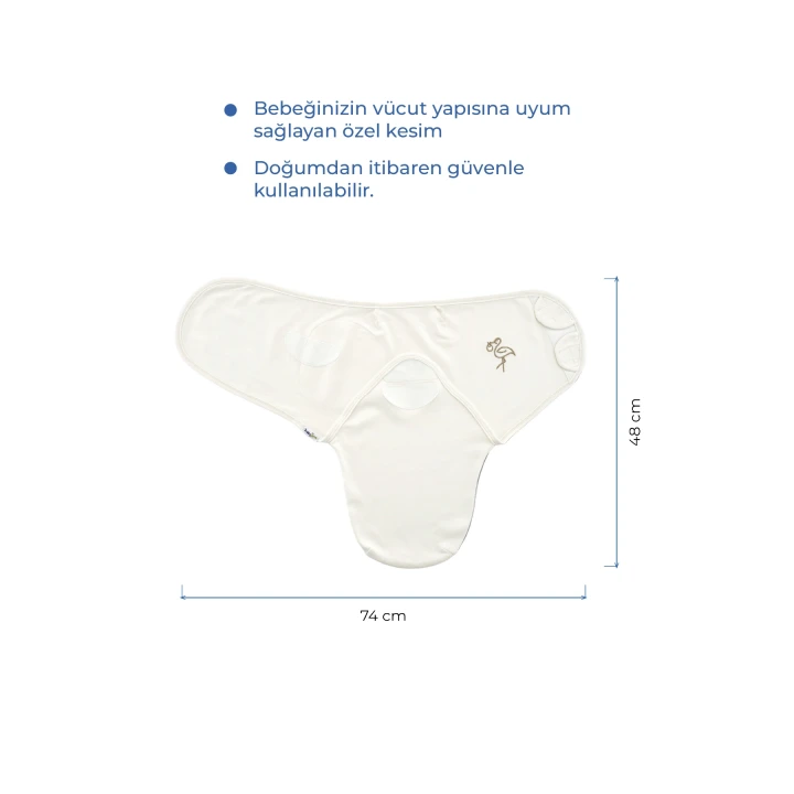 Babyjem İnterlog Pamuklu Kundak Ekru