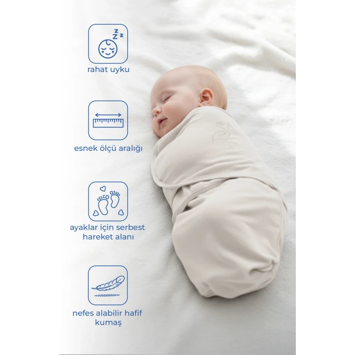 Babyjem İnterlog Pamuklu Kundak Ekru