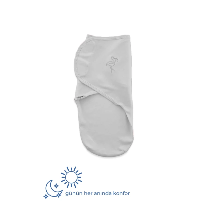 Babyjem İnterlok Pamuklu Kundak Gri