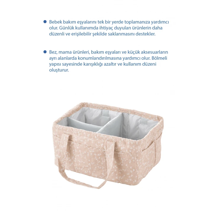 Babyjem Katlamalı Anne&Bebek Organizer Somon Çiçek