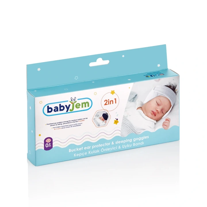 Babyjem Kepçe Kulak Önleyici ve Uyku Bandı Lacivert