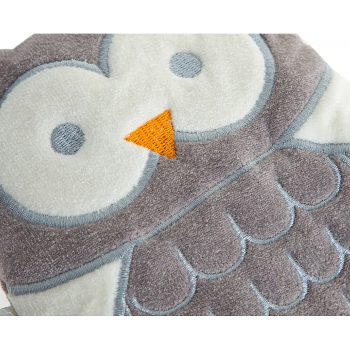 Babyjem Kiraz Çekirdekli Baykuş Kadife Rahatlatıcı Gaz Kemeri & Gaz Yastığı - Gri