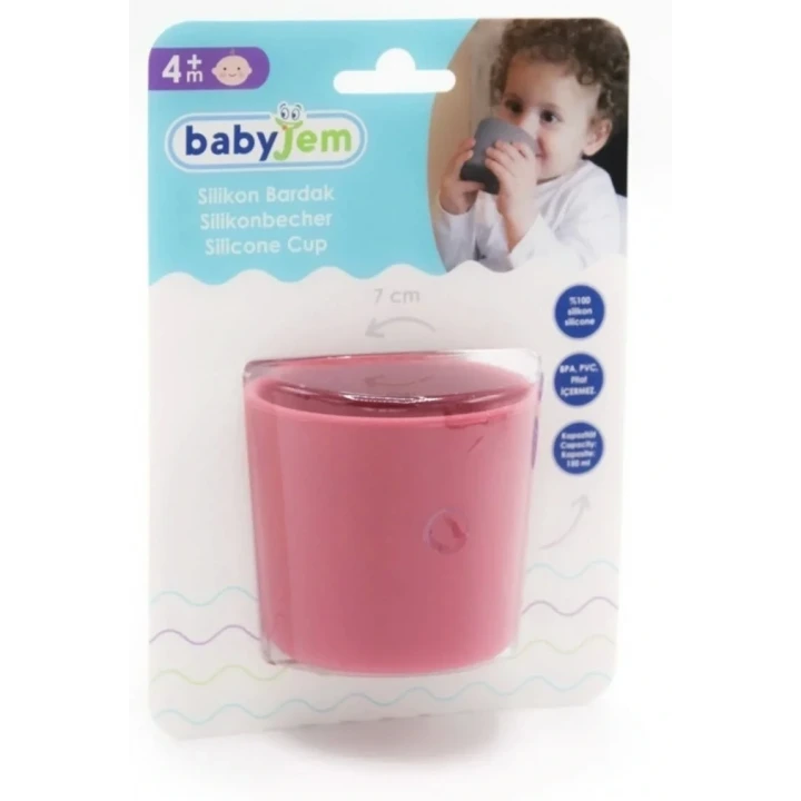 Babyjem Kolay Kavrama Silikon Bardak Somon