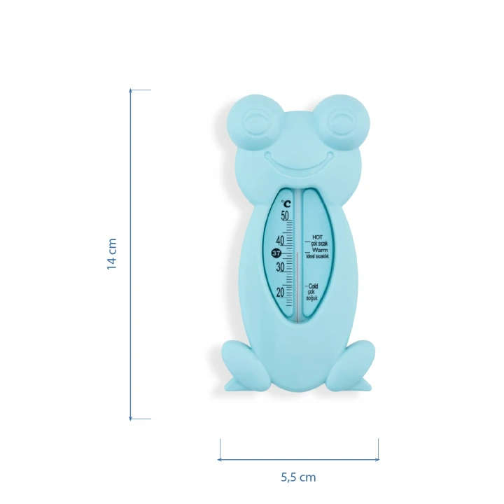 Babyjem Cıvasız Kurbağa Banyo Oda Termometresi Turkuaz