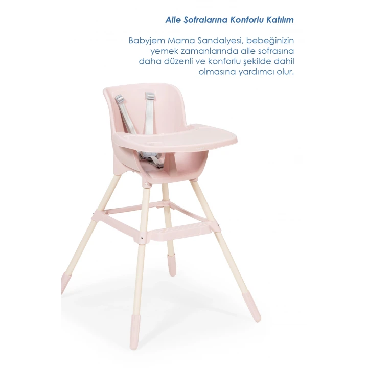 Babyjem XSoft Mama Sandalyesi Soft Pembe