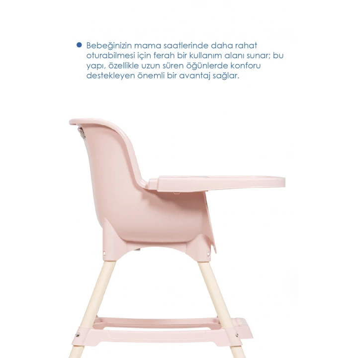 Babyjem XSoft Mama Sandalyesi Soft Pembe