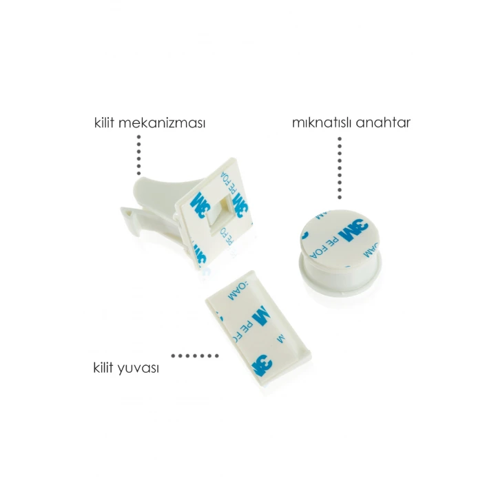 Babyjem Mıknatıslı Çekmece Kilidi 4in1