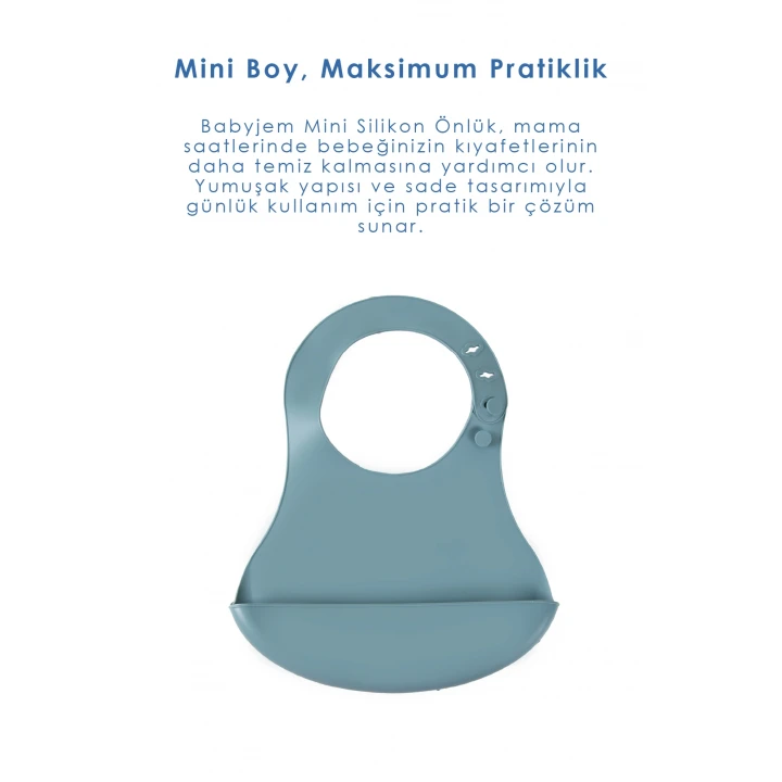 Babyjem Mini Silikon Mama Önlüğü Mint
