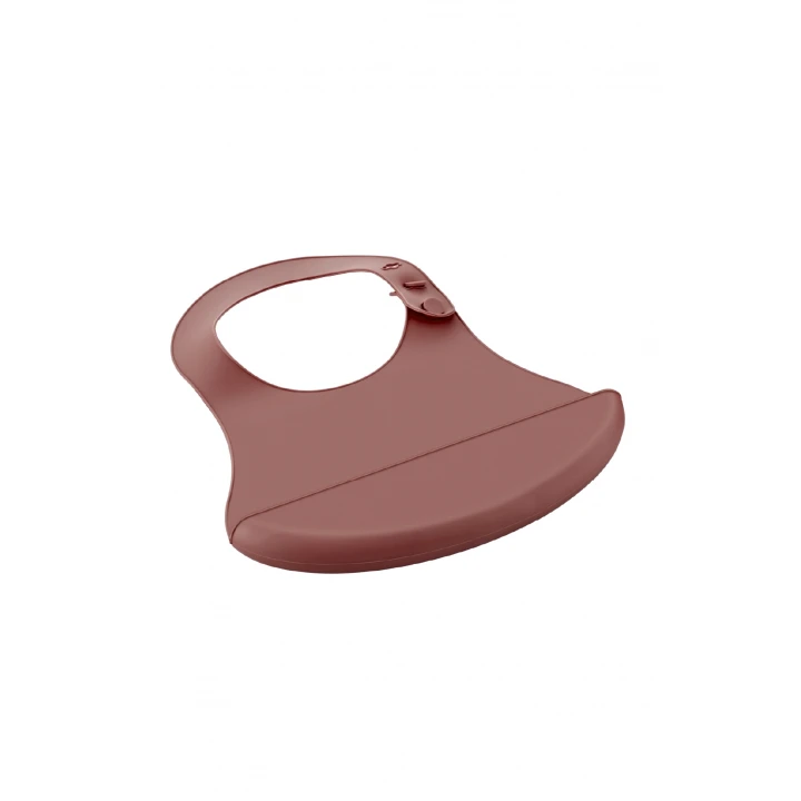Babyjem Mini Silikon Mama Önlüğü Mocha
