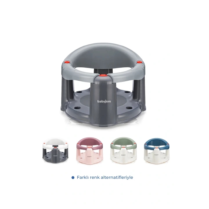 Babyjem Önden Açılır Banyo & Mama Oturağı Gri