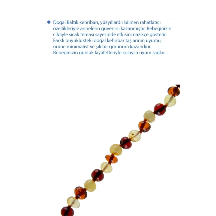 Babyjem Orjinal Sertifikalı Kehribar Bebek Bilekliği Multicolor