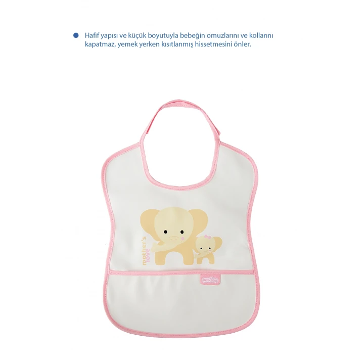 Babyjem Poli Muşamba Önlük Küçük Pembe