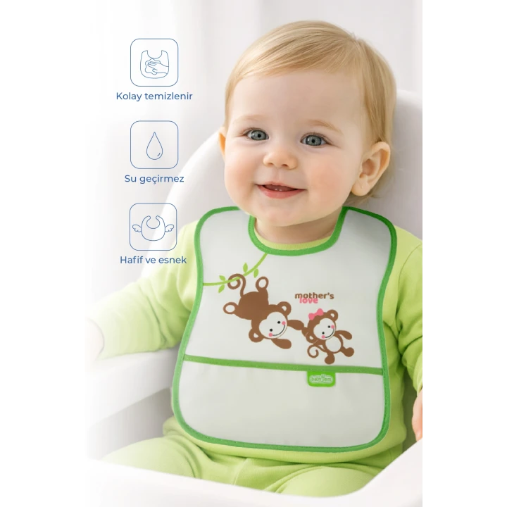 Babyjem Poli Muşamba Önlük Küçük Yeşil