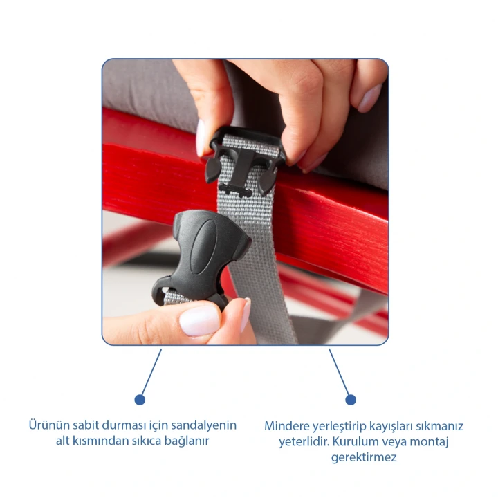 Babyjem QuickBoost Taşınabilir Mama Sandalye Yükseltici Minder Antrasit