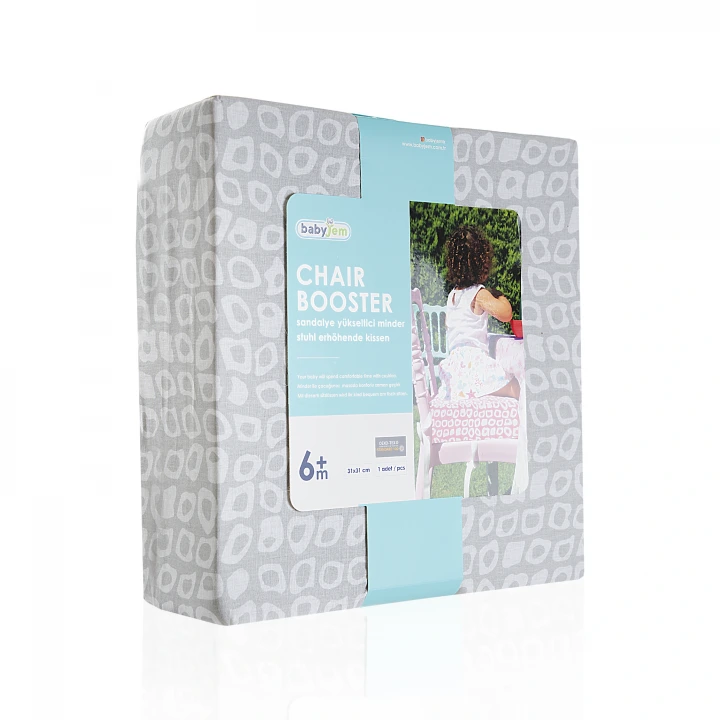 Babyjem QuickBoost Taşınabilir Mama Sandalye Yükseltici Minder Gri Kare