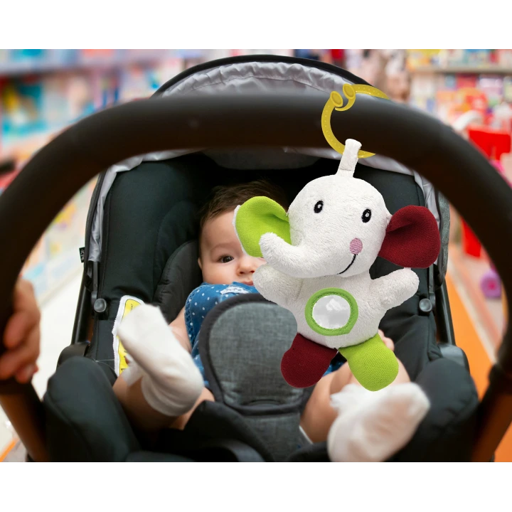 Babyjem Sevimli Arkadaşım Titreşimli Aynalı Fil Çıngırak