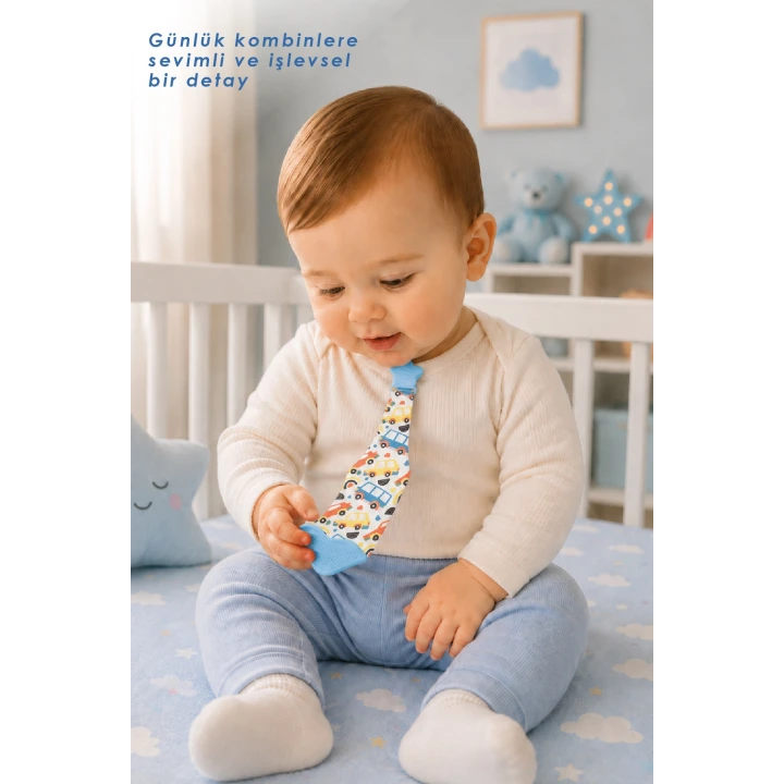 Babyjem Silikon Diş Kaşıyıcı Fular & Kravat Diş Kaşıyıcı Mavi Outlet