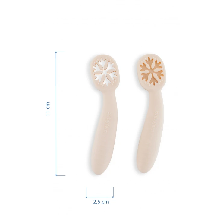 Babyjem Silikon İkili İlk Kaşığım Ekru