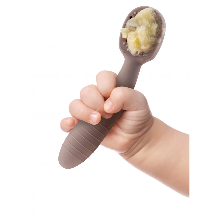 Babyjem Silikon İkili İlk Kaşığım Gri