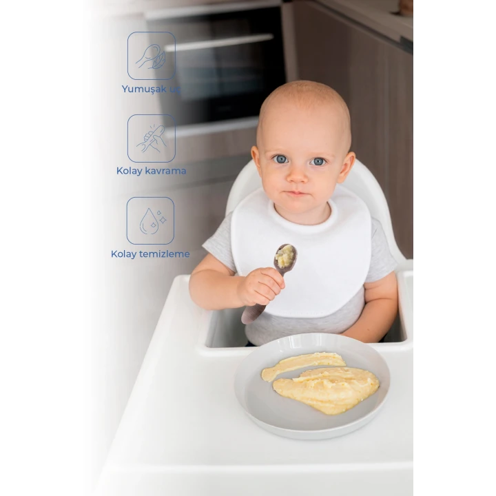 Babyjem Silikon İkili İlk Kaşığım Latte