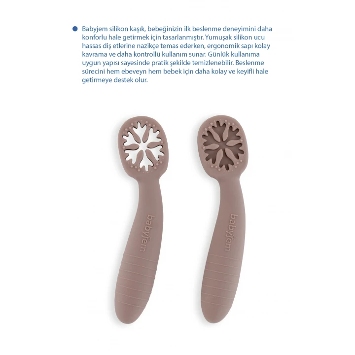 Babyjem Silikon İkili İlk Kaşığım Latte