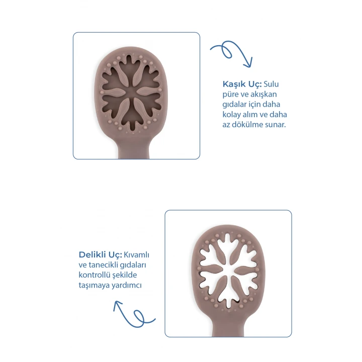 Babyjem Silikon İkili İlk Kaşığım Latte