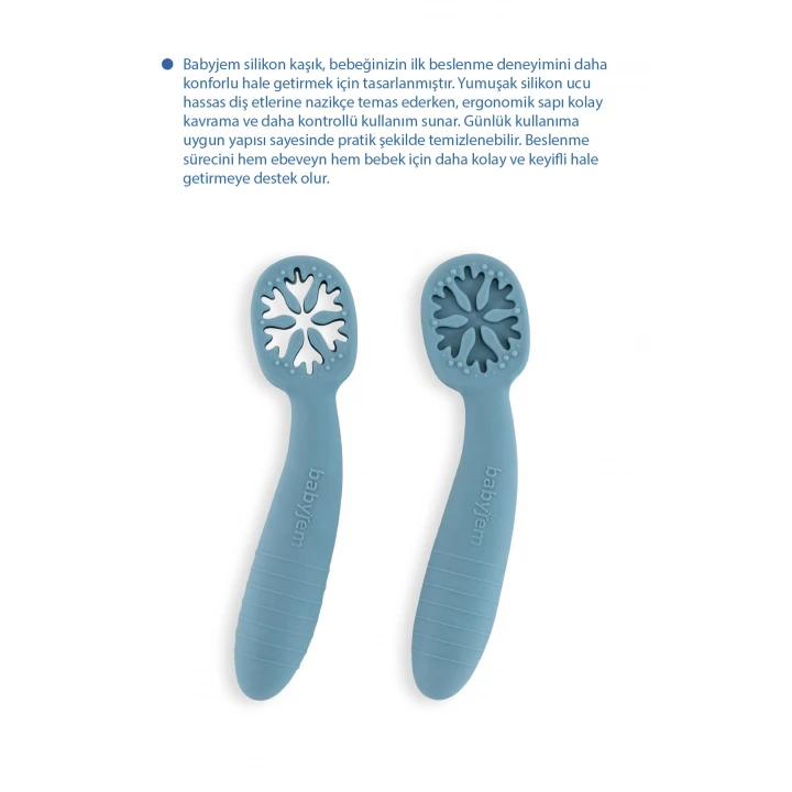 Babyjem Silikon İkili İlk Kaşığım Mint